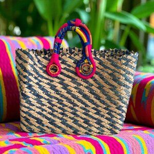 NANNACAY Multicolor Large Straw Woven Straw Tote Bag